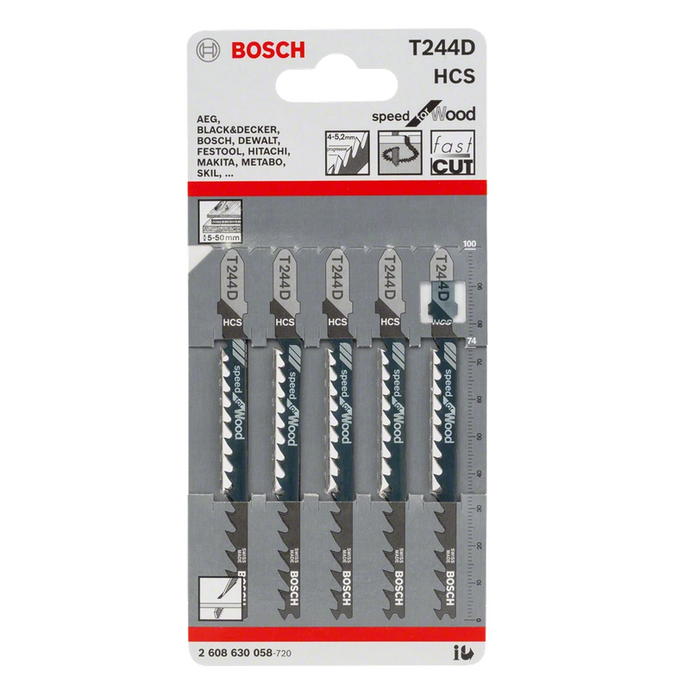 Buy any abrasives + $3.99 Get T244D 4-Inch 6TPI Speed for Wood Jig Saw Blades, 5 Piece (Pack of 1)  Original SWISS MADE