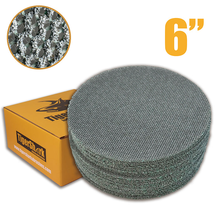 6 inch Premium Mesh/Net Dust Free Velcro Sanding Discs