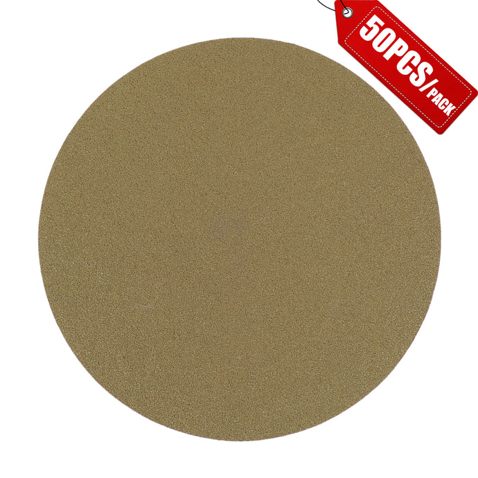 6 inch 0 hole Velcro Sanding Pads Paper Gold Line 50pcs Pack Grit60-400